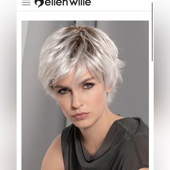 NWT MODIX X HAIR ENERGY GILDA MONO WIG BY ELLEN WILLIE ICE BLONDE SHADED - Picture 3 of 14